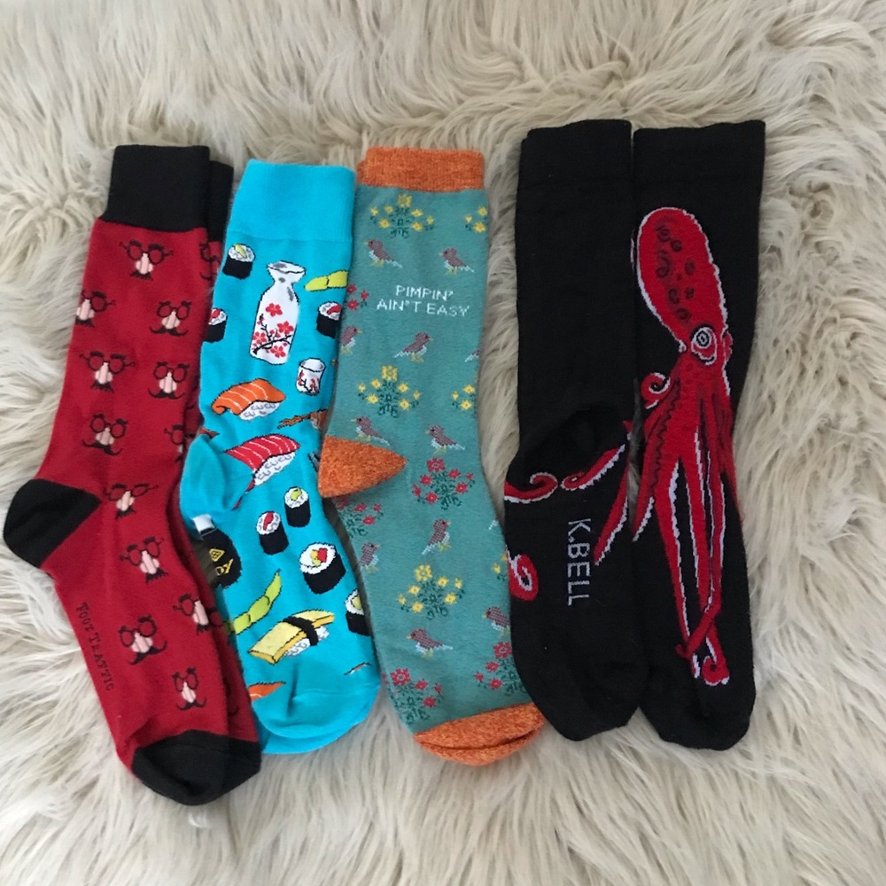 MENS - Mix Texture Professional Socks | Bundle of Four Pairs